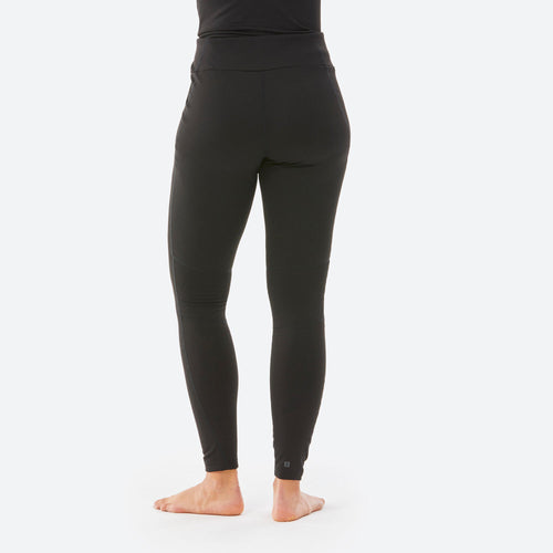 A photo of the Wedze Women's Ski Base Layer Bottoms - BL 500 - Black in use